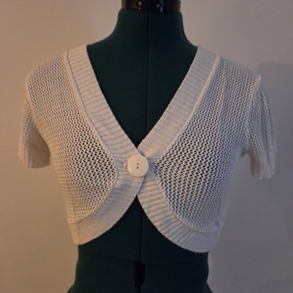 White Knit Crop Top